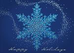 ABTCA3915<br>Blue & Silver Shimmer Snowflake